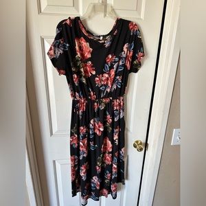 Black floral dress